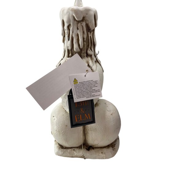 13Th & Elm LED Flickering Skull Candle Holder Light-Up Halloween Large New - Picture 5 of 11